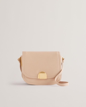 Sac Crossbody Ted Baker Satchel With Lock Detail Grise Marron Femme | JBN-67236815